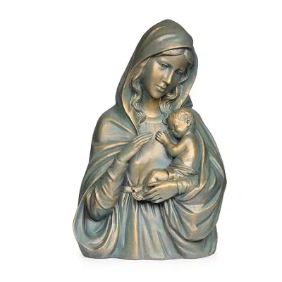 Roman 14.25in Madonna Statue In Gray