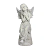 Roman 16in Sitting Angel Statue In Gray