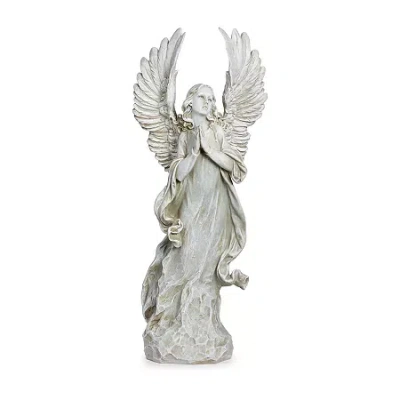 Roman 21in Praying Angel Statue In White