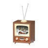 Roman 5.75in Musical Led Train Tv Plays Music Christmas Tabletop Decor In White