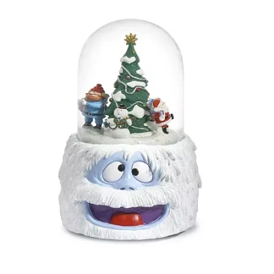 Roman 6.25in Musical Rudolph Bumble Dome Plays Music Christmas Tabletop Decor In White
