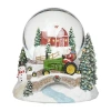 Roman 6"h Musical Dome With Tractor And Barn Christmas Tabletop Decor In Multi