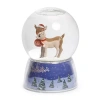 Roman 6in Musical Led Swirl Rudolph Dome Christmas Snow Globe In White