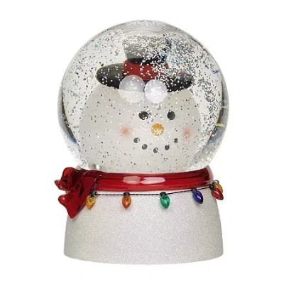 Roman 7h Lighted Swirl Snowman Bobble Head Christmas Tabletop Decor In Multi