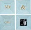 Roman 8 Piece Mr. & Mrs With Stands Frames In Blue