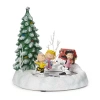 Roman 9" Led Skatepond Plays Music Peanuts Christmas Tabletop Decor In Multi