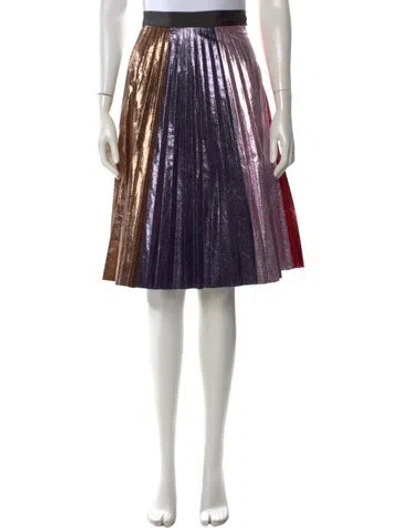 Pre-owned Romance Was Born Patterned Midi Length Skirt In Purple