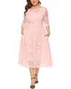 Romanissa Midi Dress In Pink
