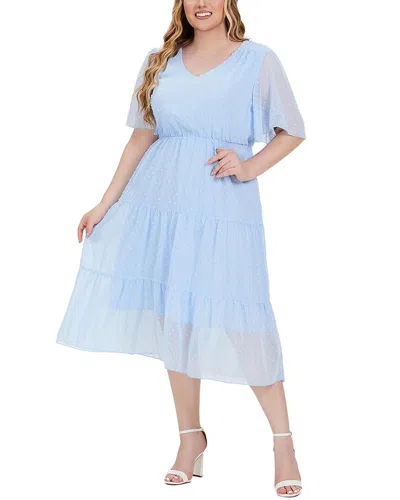 Romanissa Midi Dress In Blue