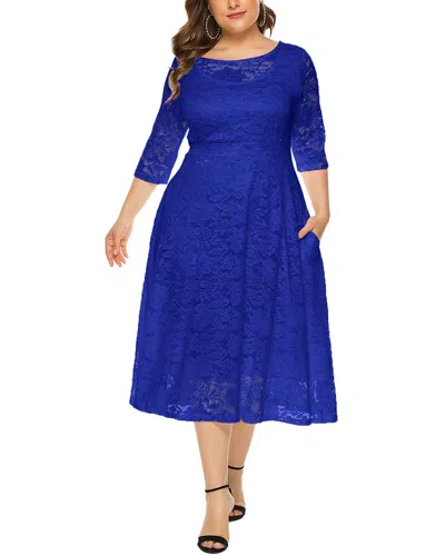 Romanissa Midi Dress In Blue