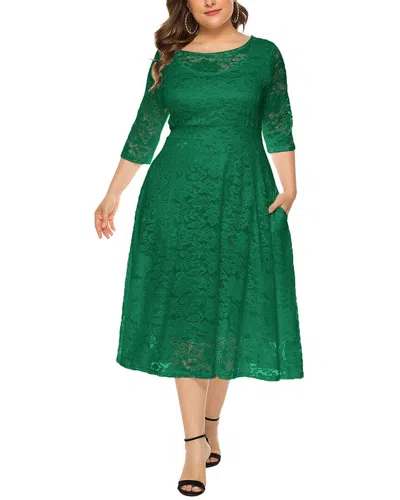 Romanissa Midi Dress In Green