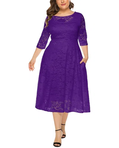 Romanissa Midi Dress In Purple