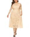 Romanissa Midi Dress In Beige