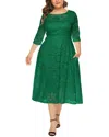 Romanissa Midi Dress In Green