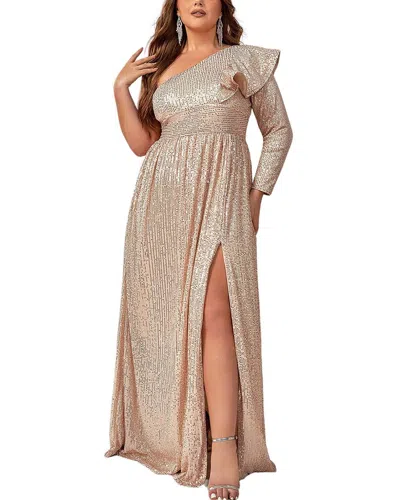 Romanissa Plus Maxi Dress In Gray