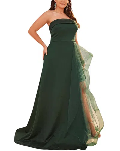 Romanissa Plus Maxi Dress In Green