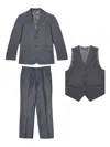 Romano Tailored Three-piece Suit In Grey