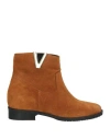 Romano Woman Ankle Boots Tan Size 8 Leather In Brown
