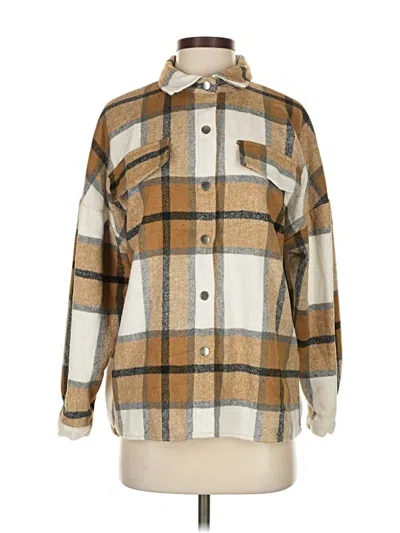 Pre-owned Romantichut Long Sleeve Button Down Shirt In Brown