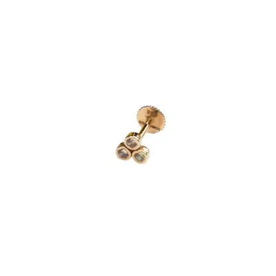 Romantico Romantico Studios Women's Gold Terzetto Flat-back Stud