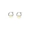 Romantico Romantico Studios Women's Gold / White Burratina Piccolo Hoops