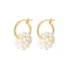 Romantico Romantico Studios Women's Gold / White Burratina Piccolo Hoops Gold
