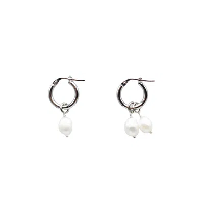 Romantico Romantico Studios Women's Silver Julie & Nathi Hoops
