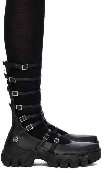 Rombaut Black Boccaccio Ii Mj High Oxfords In Black Beyond Leather