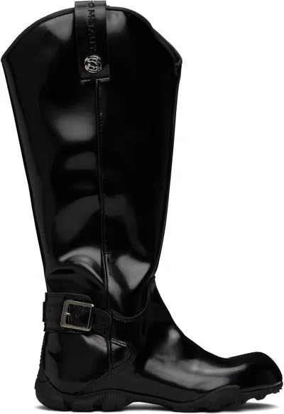 Rombaut Black No Cow Patent Cowboy Boots