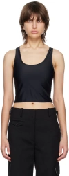 Rombaut Black Scoop Neck Tank Top In Black Econyl