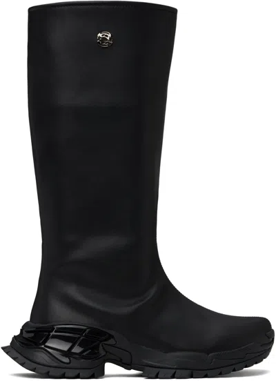 Rombaut Black Vizor Boots In Black Beyond Leather