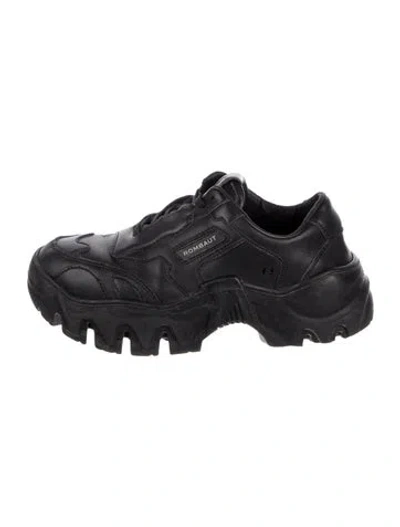 Pre-owned Rombaut Leather Chunky Sneakers In Black