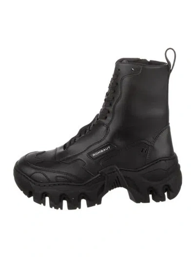 Pre-owned Rombaut Leather Combat Boots In Black