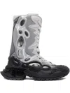 Rombaut Mesh Panelled Lace-up Boots In Gray