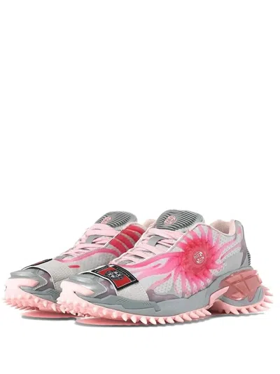 Rombaut Mortal Floral-print Lace-up Sneakers In Gray