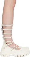 Rombaut Off-white Mj High Ballerina Flats In Croco