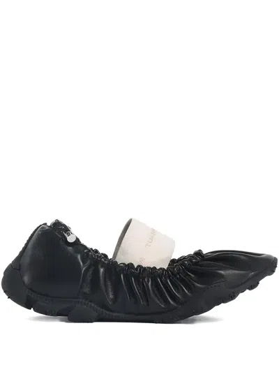 Rombaut Ruched Leather Ballet Flats