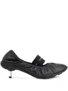 Rombaut Ruffled Kitten-heel Pumps In Black