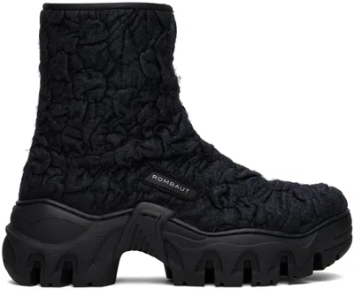 Rombaut Ssense Exclusive Black Boccaccio Ii Lite Boots In Fuligo