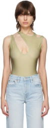 Rombaut Ssense Exclusive Green Infinity Bodysuit In Toednra
