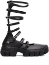 Rombaut Strappy Lace-up Ballet Flats In Black