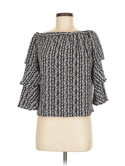 Pre-owned Romeo & Juliet Couture 3/4 Sleeve Blouse In Black