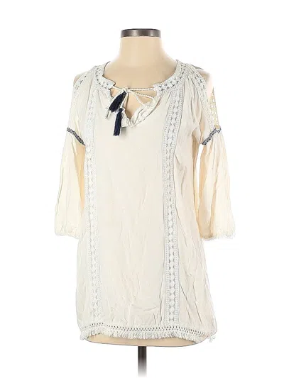 Pre-owned Romeo & Juliet Couture 3/4 Sleeve Blouse In White