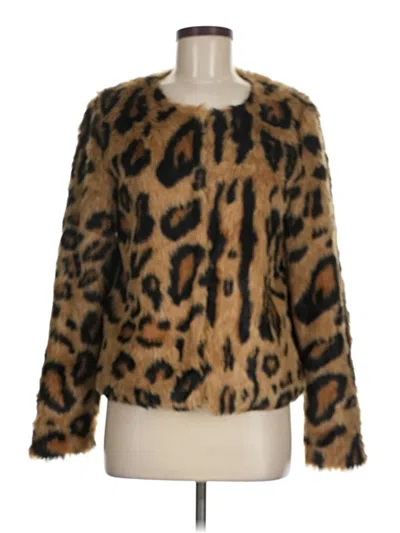 Pre-owned Romeo & Juliet Couture Faux Fur Jacket In Brown