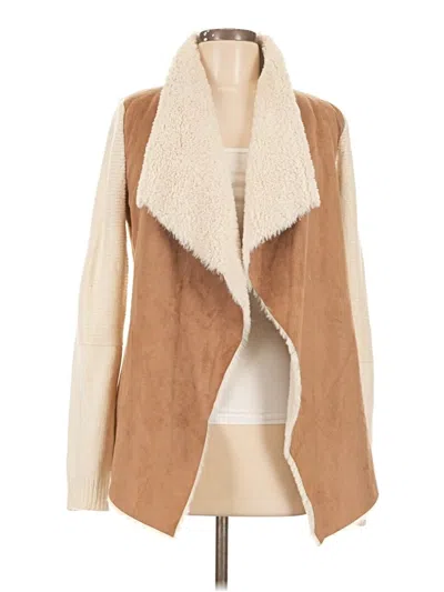 Pre-owned Romeo & Juliet Couture Faux Fur Vest In Brown