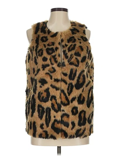 Pre-owned Romeo & Juliet Couture Faux Fur Vest In Brown