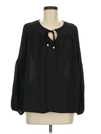 Pre-owned Romeo & Juliet Couture Long Sleeve Blouse In Black