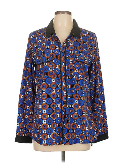 Pre-owned Romeo & Juliet Couture Long Sleeve Blouse In Blue