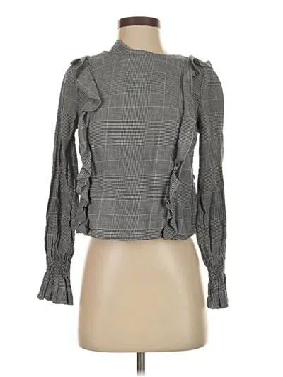 Pre-owned Romeo & Juliet Couture Long Sleeve Blouse In Gray
