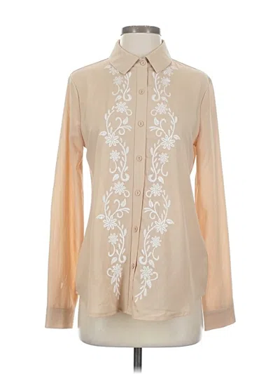 Pre-owned Romeo & Juliet Couture Long Sleeve Blouse In Ivory